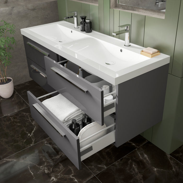 1440mm Double Cabinet & Basin Hudson Reed