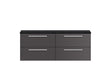 1440mm Double Cabinet & Sparkling Black Worktop Hudson Reed