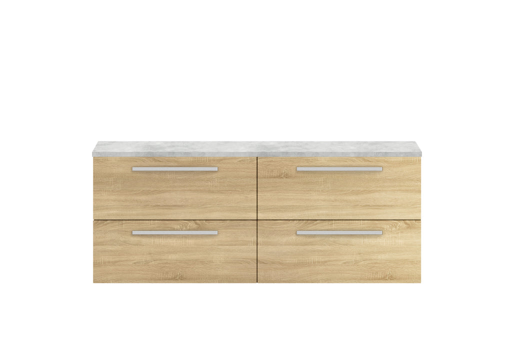 1440mm Double Cabinet & Grey Worktop Hudson Reed