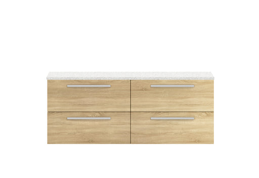 1440mm Double Cabinet & Sparkling White Worktop Hudson Reed