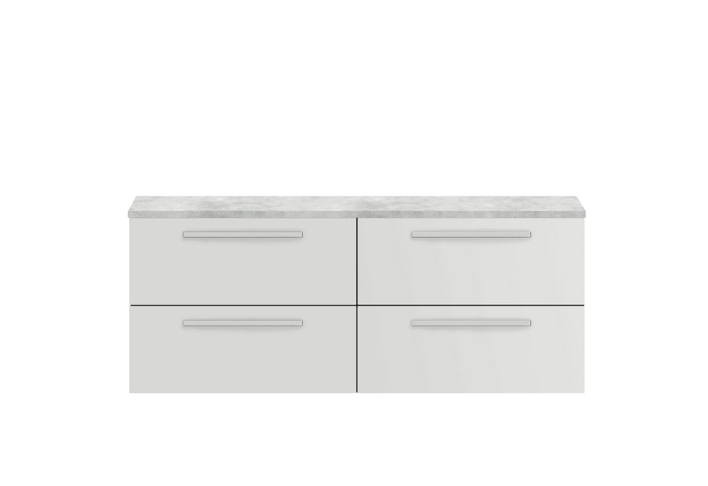 1440mm Double Cabinet & Grey Worktop Hudson Reed