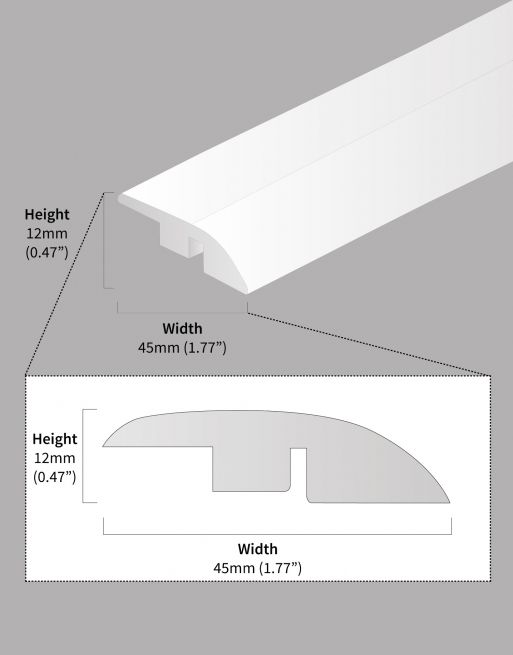 Wood & Laminate Flooring - Finishing Touches - Slate Ramp Profile