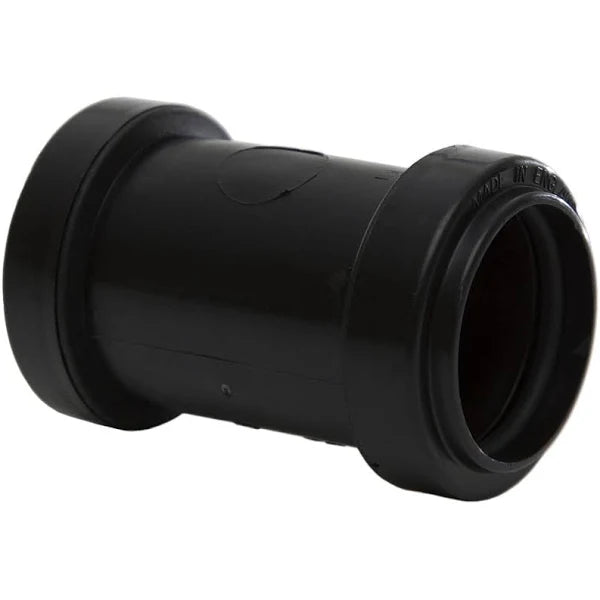 Black Pushfit Straight Connector