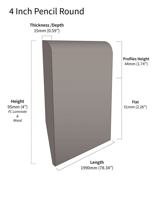 Wood & Laminate Flooring - Finishing Touches - Dark Grey HDF Skirting