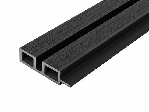 Charcoal Cladco WPC Slatted Wall Cladding End Profile