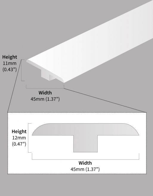 Wood & Laminate Flooring - Finishing Touches - Slate T-Profile