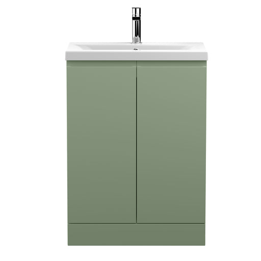 600mm Floor Standing 2 Door Unit & Basin 1 Hudson Reed