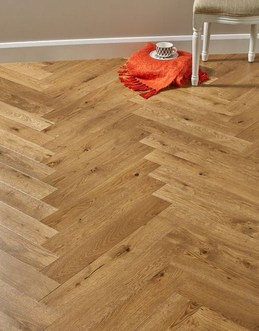 Engineered Wood Flooring - Bayswater Herringbone - Golden Oak 