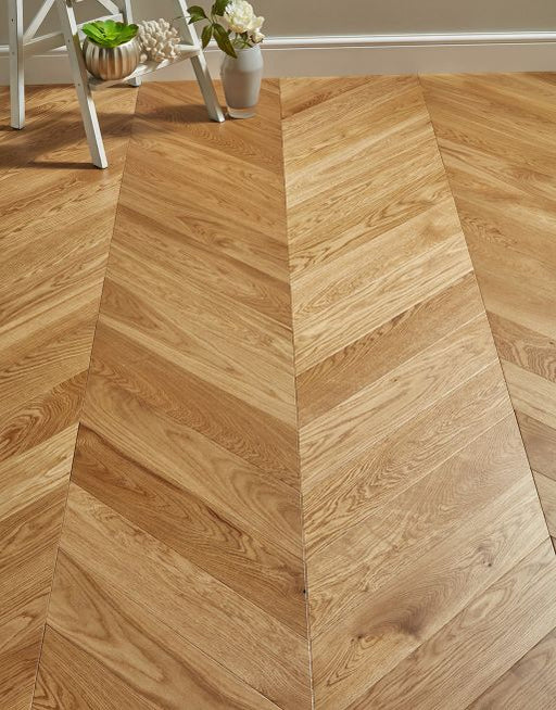 Engineered Wood Flooring - Chelsea Chevron - Natural Oak