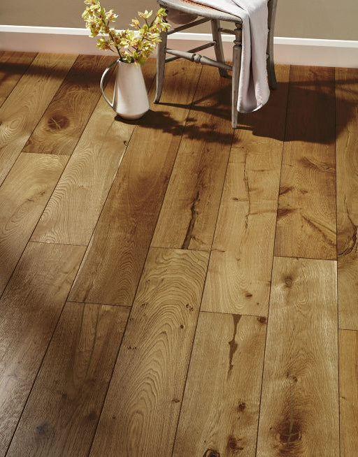 Engineered Wood Flooring - Golden Farmhouse Oak Brushed & Lacquered