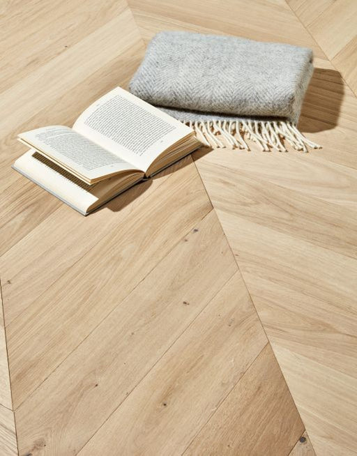 Engineered Wood Flooring - Chelsea Chevron - Unfinished Oak