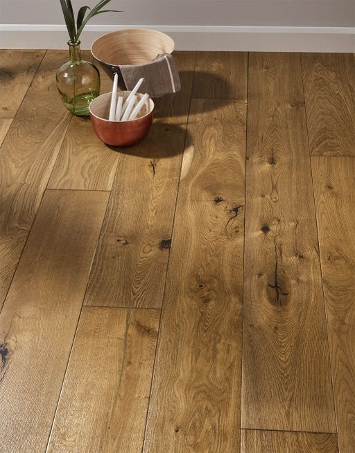 Engineered Wood Flooring - Golden Grand Imperial Oak Brushed & Lacquered 