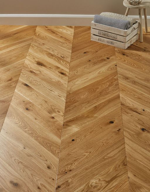 Engineered Wood Flooring - Chelsea Chevron - Golden Oak