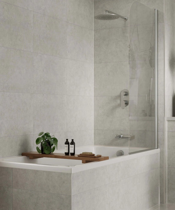 White Mineral Laminate Hydrolock Wall Panel (240cm x 59.8cm)