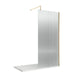 1000mm Fluted Wetroom Screen with Support Bar Hudson Reed