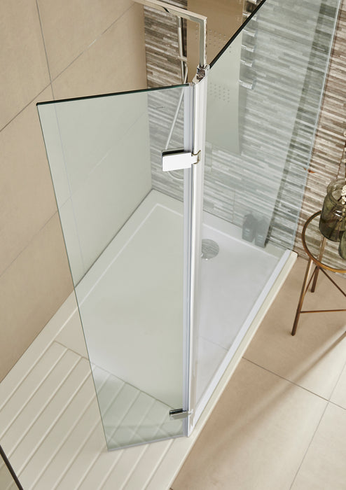 Chrome Wetroom Swing Screen 300 x 1950mm Hudson Reed