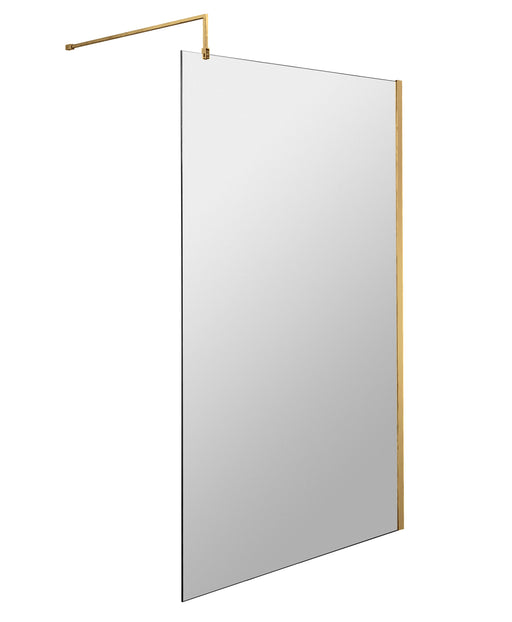 1000mm Wetroom Screen With Brass Support Bar Hudson Reed