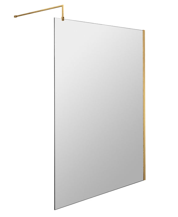 1200mm Wetroom Screen With Brass Support Bar Hudson Reed