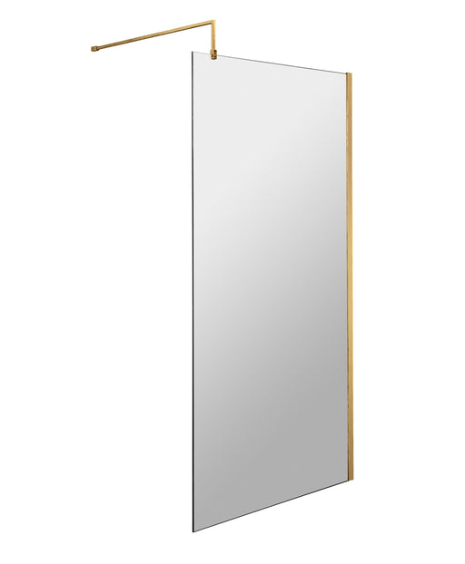 900mm Wetroom Screen With Brass Support Bar Hudson Reed