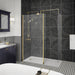 1000mm Wetroom Screen With Brass Support Bar Hudson Reed