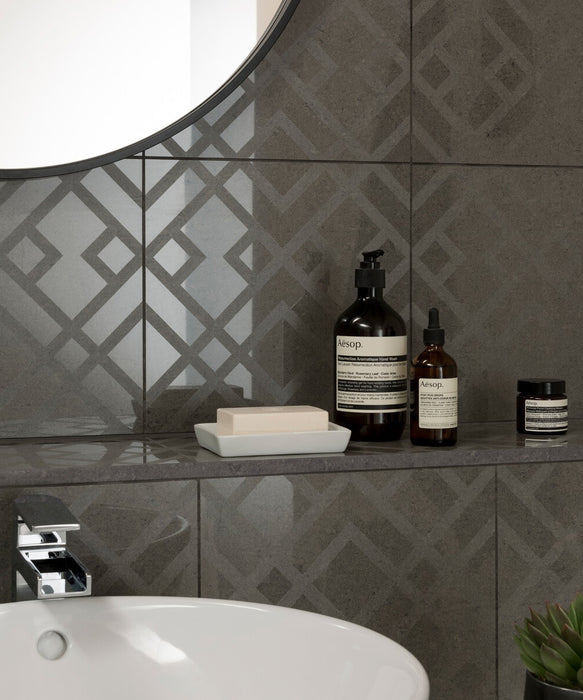 Regal® Ash Etched Geo Tile (29.9cm x 60cm)