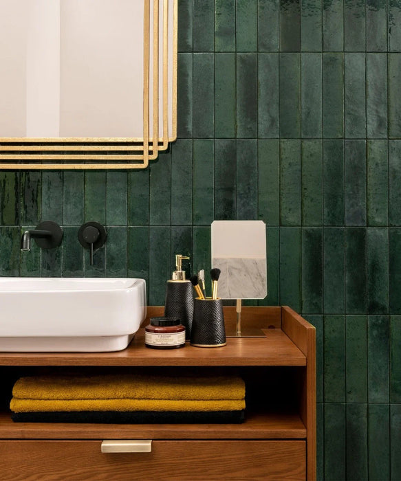 Zellica™ Forest Green Tile (6cm x 24cm)