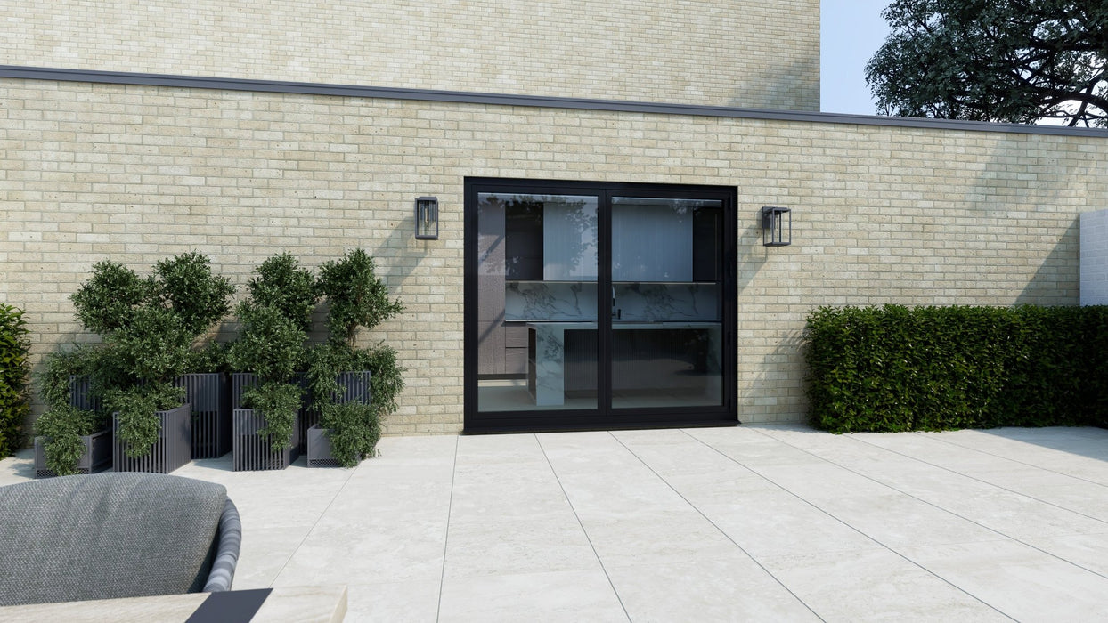 Black Aluminium Bifold Door SMART system - 2 sections