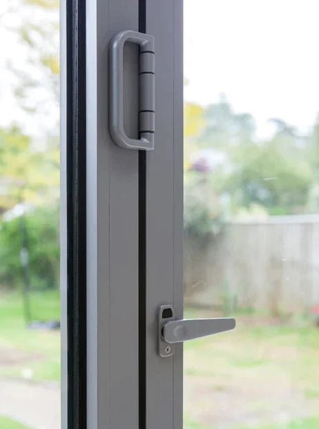 Black on White Aluminium Bifold Door SMART system - 4 sections