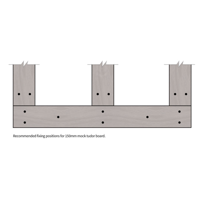 Replica Wood Tudor Board 125mm x 25mm x 4200mm- Black