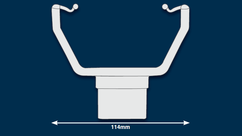 Squareline Gutter - 114mm x 4m