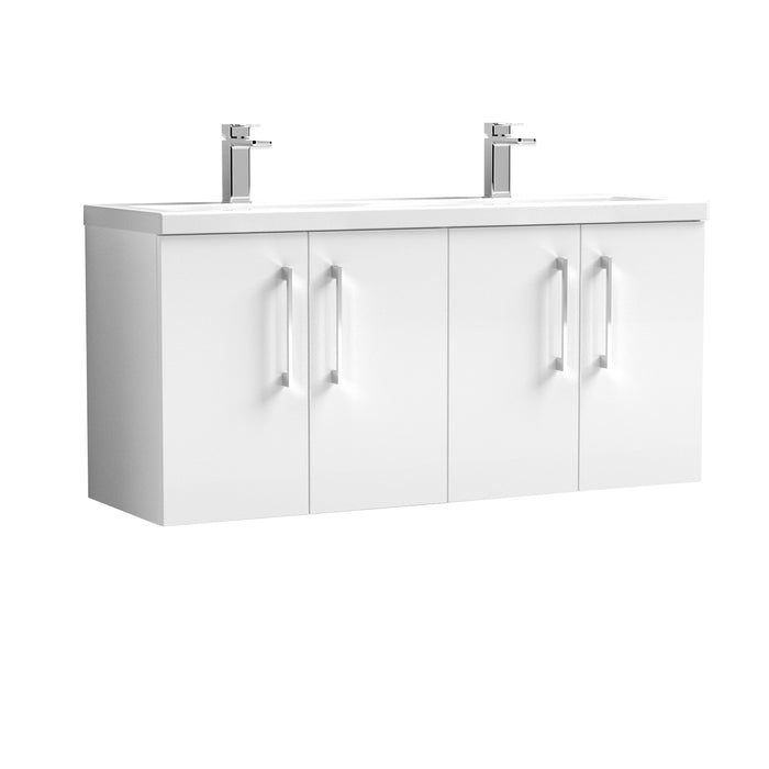 1200mm Wall Hung 4 Door Vanity & Double Basin