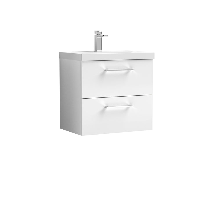 600mm Wall Hung 2 Drawer Vanity & Basin 1