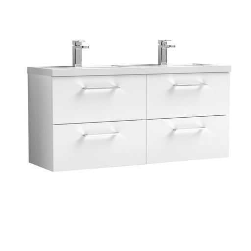 1200mm Wall Hung 4 Drawer Vanity & Double Basin