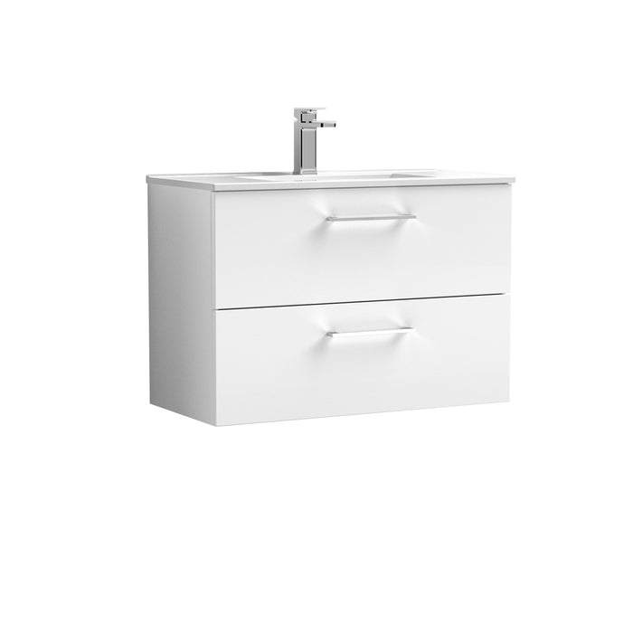 800mm Wall Hung 2 Drawer Vanity & Basin 2