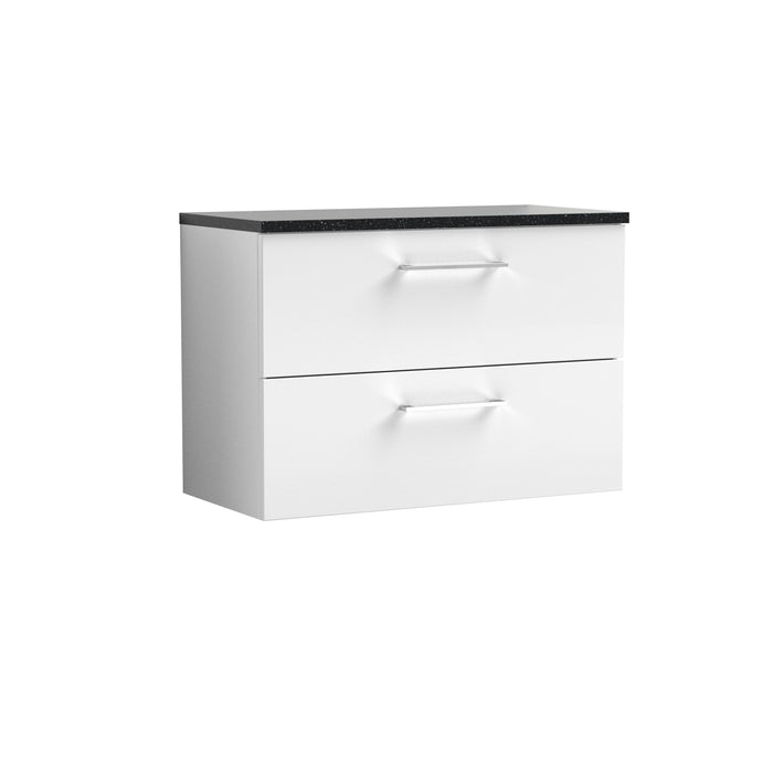 800mm Wall Hung 2 Drawer Vanity & Laminate Top