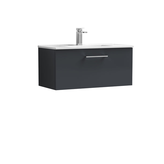 800mm Wall Hung 1 Drawer Vanity & Basin 2