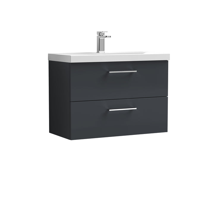 800mm Wall Hung 2 Drawer Vanity & Basin 1