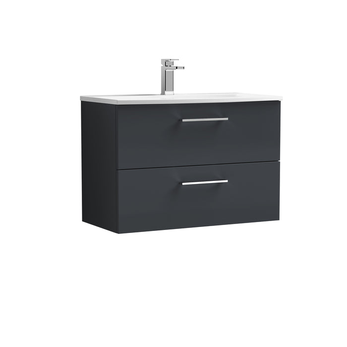 800mm Wall Hung 2 Drawer Vanity & Basin 4