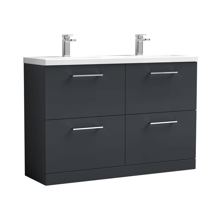 1200mm Floor Standing 4 Drawer Vanity & Double Basin 2