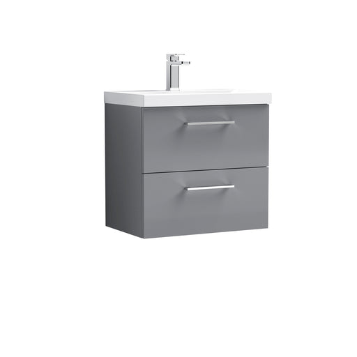 600mm Wall Hung 2 Drawer Vanity & Basin 1