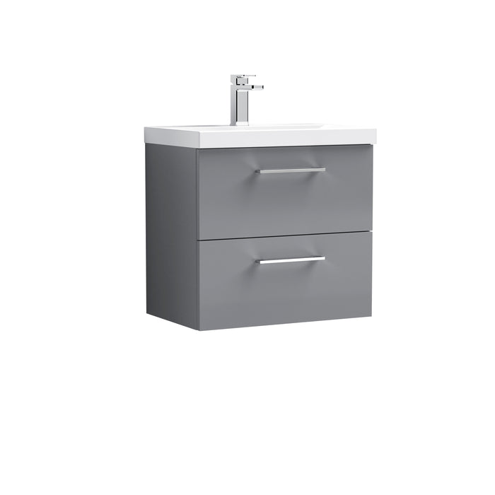 600mm Wall Hung 2 Drawer Vanity & Basin 3