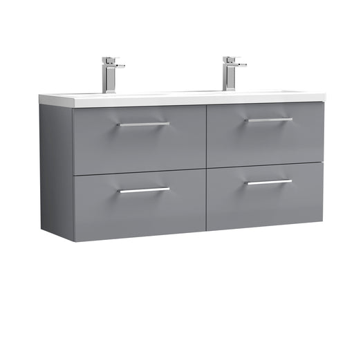 1200mm Wall Hung 4 Drawer Vanity & Double Basin