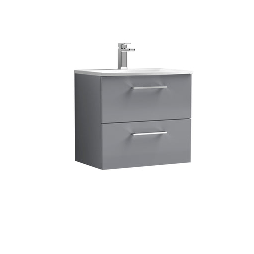 600mm Wall Hung 2 Drawer Vanity & Basin 4