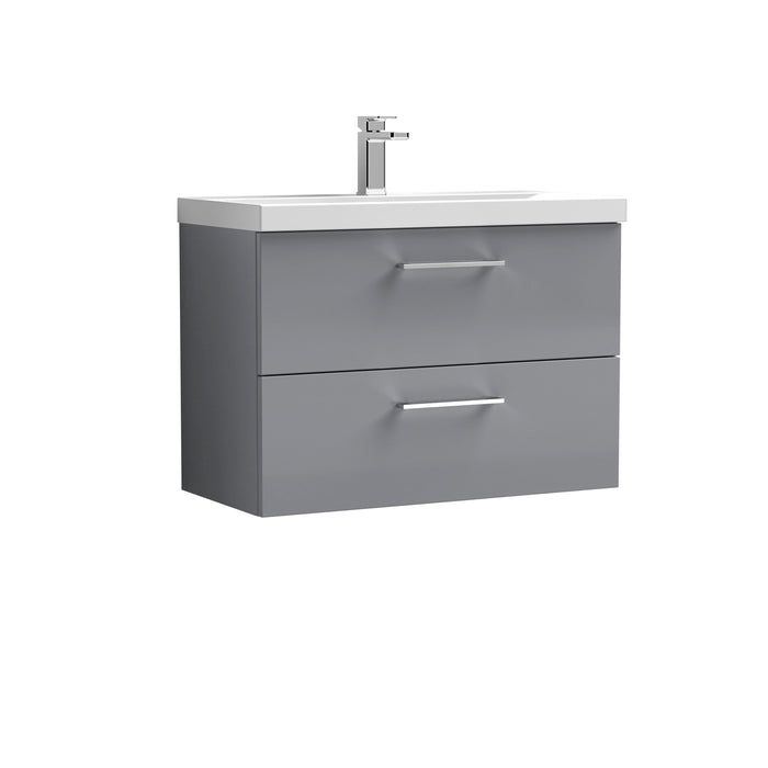 800mm Wall Hung 2 Drawer Vanity & Basin 1