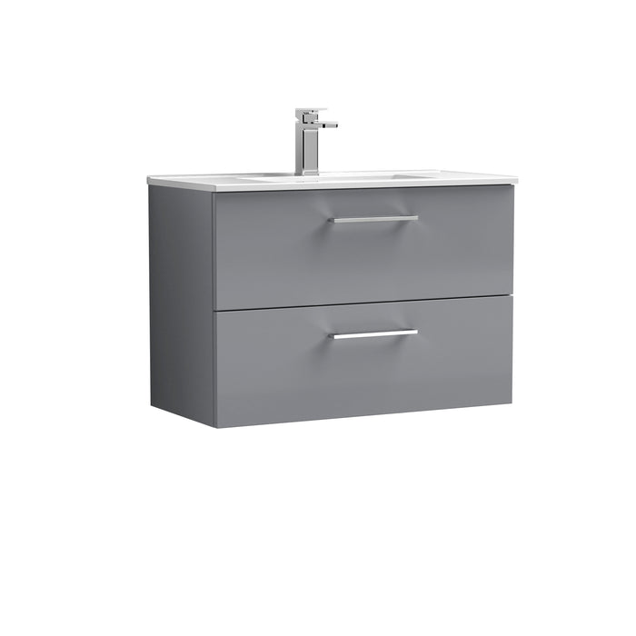 800mm Wall Hung 2 Drawer Vanity & Basin 2