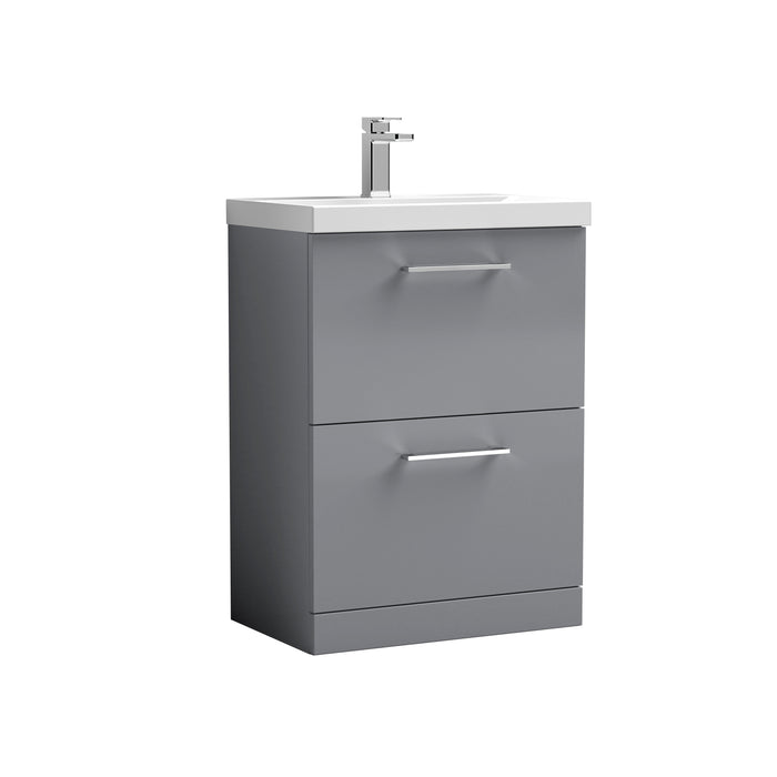 600mm Floor Standing 2 Drawer Vanity & Basin 1