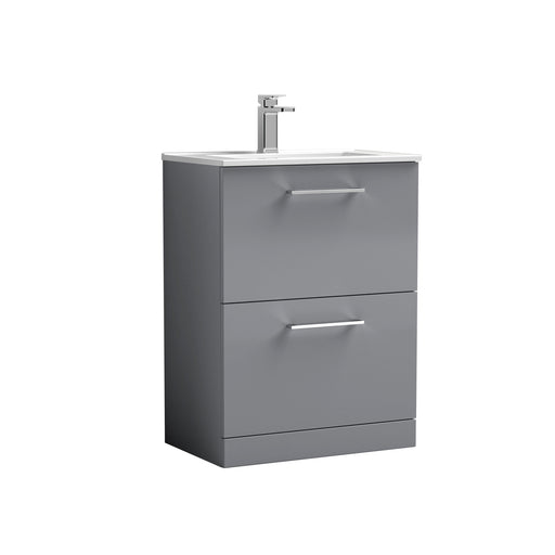 600mm Floor Standing 2 Drawer Vanity & Basin 2