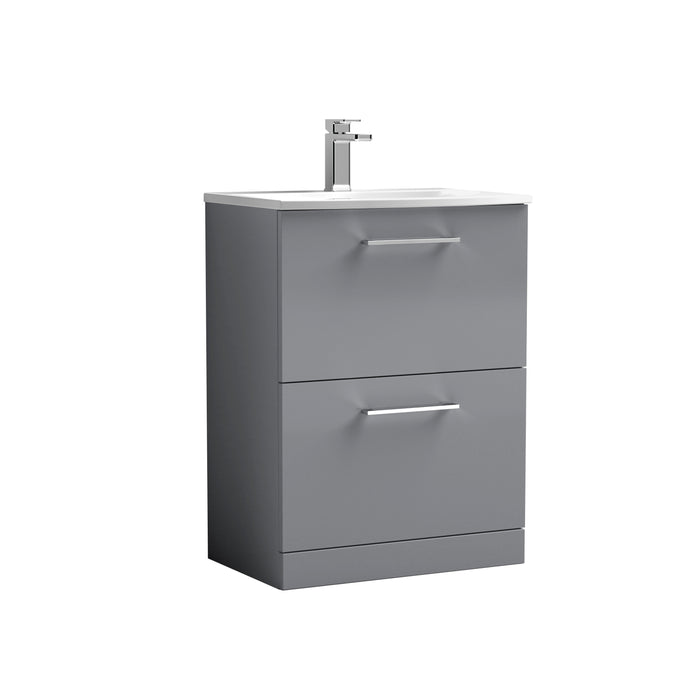 600mm Floor Standing 2 Drawer Vanity & Basin 4