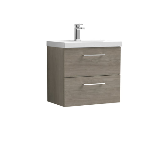 600mm Wall Hung 2 Drawer Vanity & Basin 1