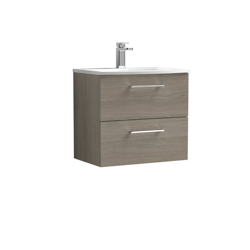 600mm Wall Hung 2 Drawer Vanity & Basin 4